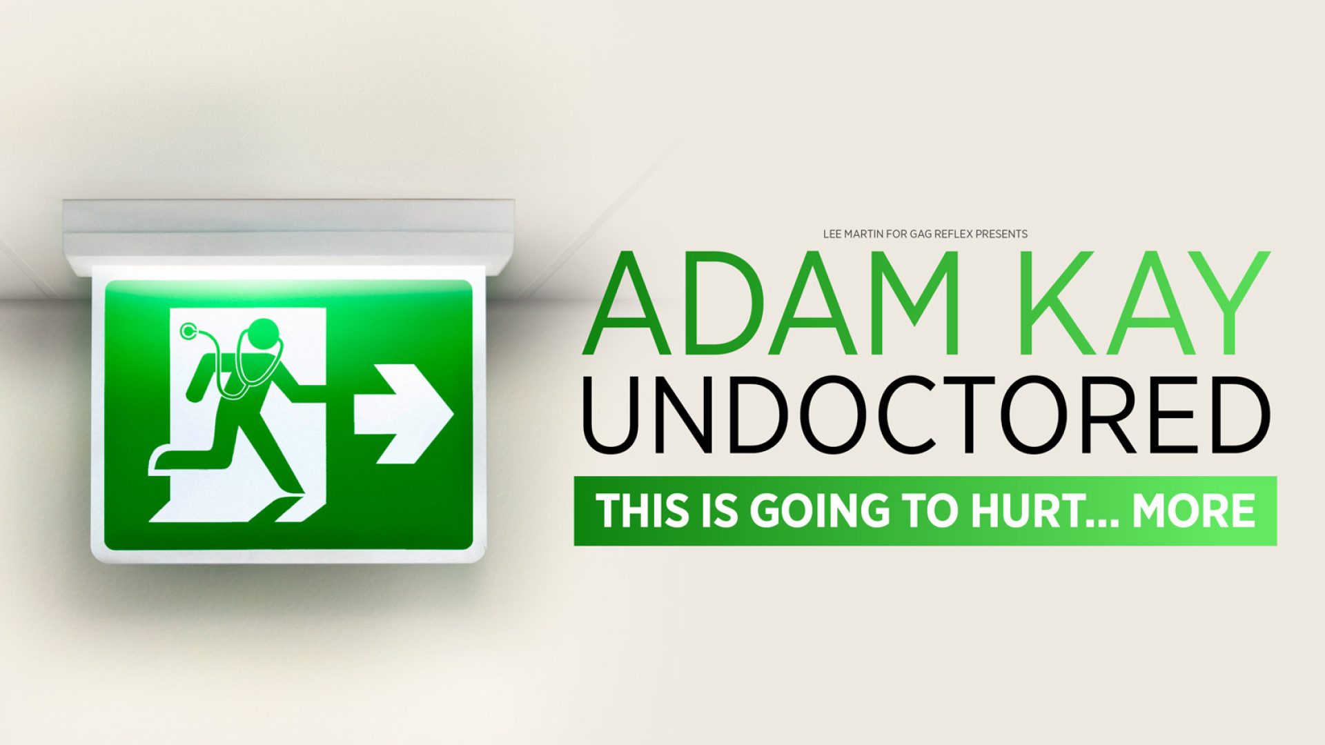 Adam Kay's book cover featuring the title "Undoctored" with a minimalist design and bold typography.