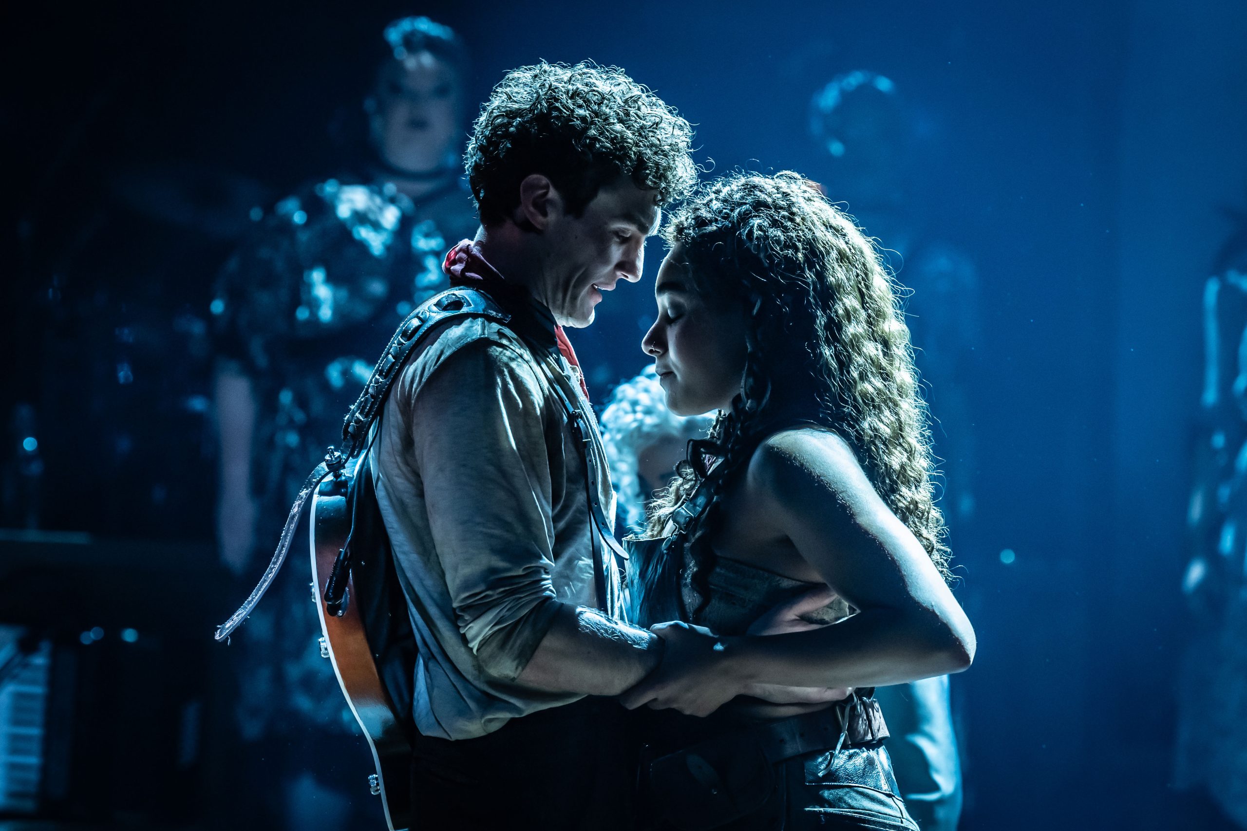 Donal Finn and Grace Hodgett-Young performing on stage at the Lyric Theatre, London.
