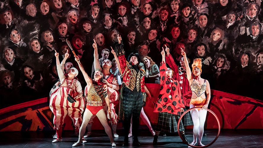 A scene from Aspects of Love at the Lyric Theatre, featuring actors on stage in costume.