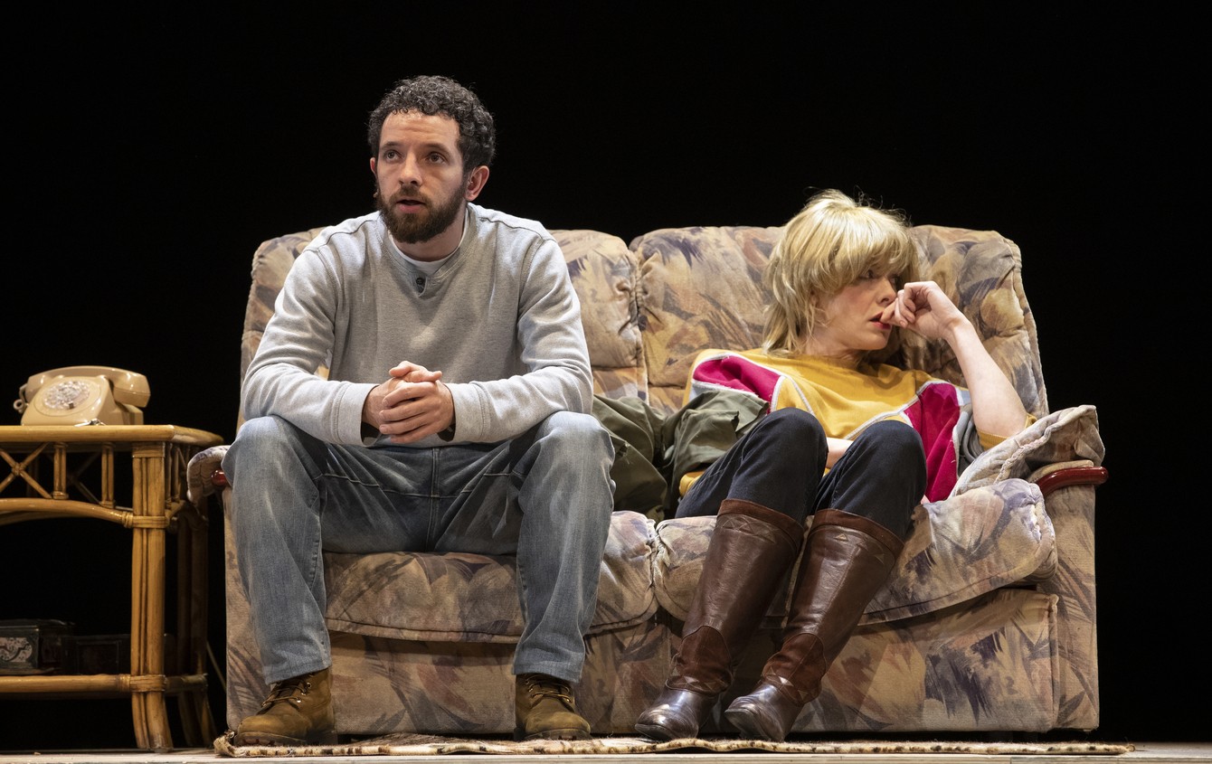 Nathan McMullen and Lauren O'Neil perform during a dress rehearsal at the Royal Court Theatre.