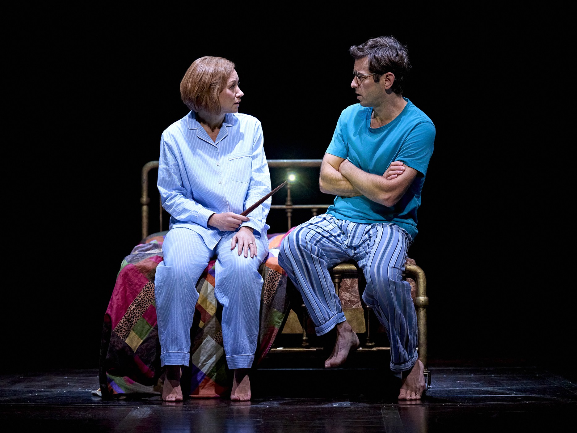 A scene from Harry Potter and the Cursed Child, featuring characters in a dramatic moment.