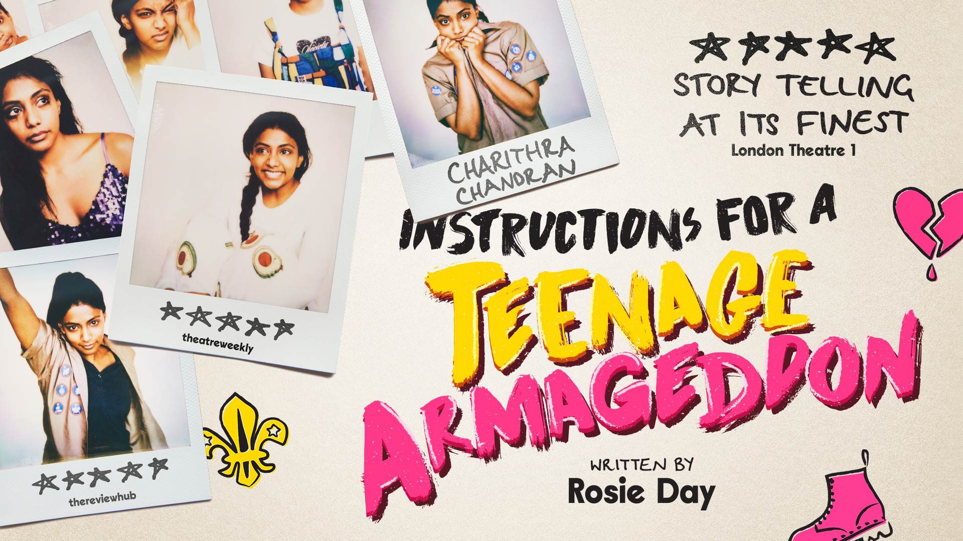 A vibrant book cover featuring bold text and dramatic imagery related to teenage themes.