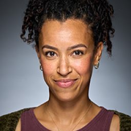 Jade Ogugua as a character in Harry Potter and the Cursed Child, wearing a costume on stage.