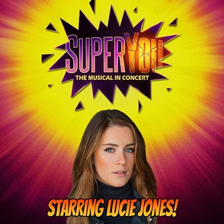 SuperYou logo featuring bold text and a stylised design, accompanied by the name "Lucie".
