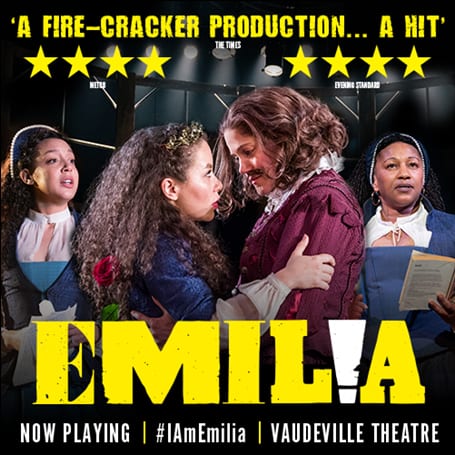 Emilia, a 455 x 455 pixel graphic featuring a modern design with vibrant colours.
