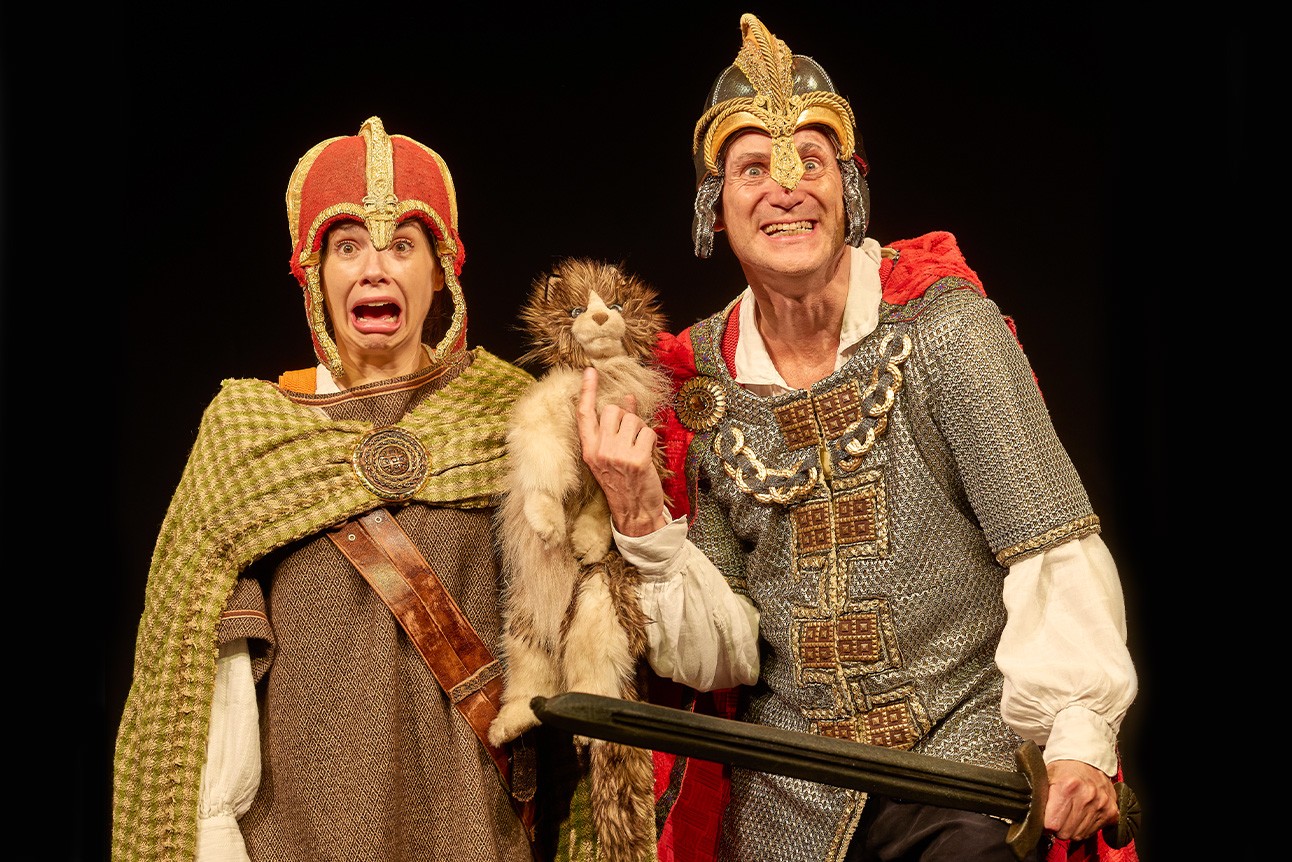 Colourful promotional poster for "Horrible Histories: Barmy Britain - The Best Bits" featuring historical characters.