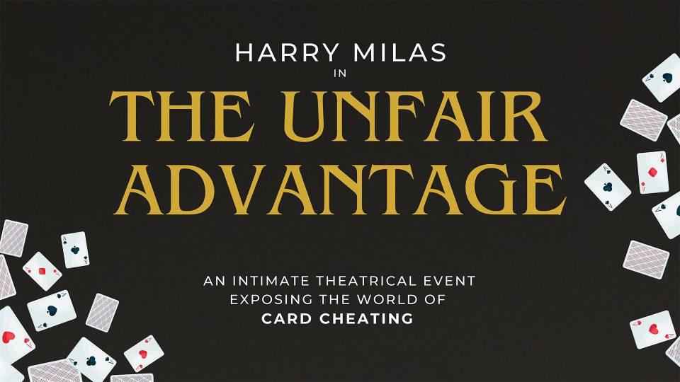 A sleek, modern book cover titled "The Unfair Advantage" with a minimalist design and bold typography.
