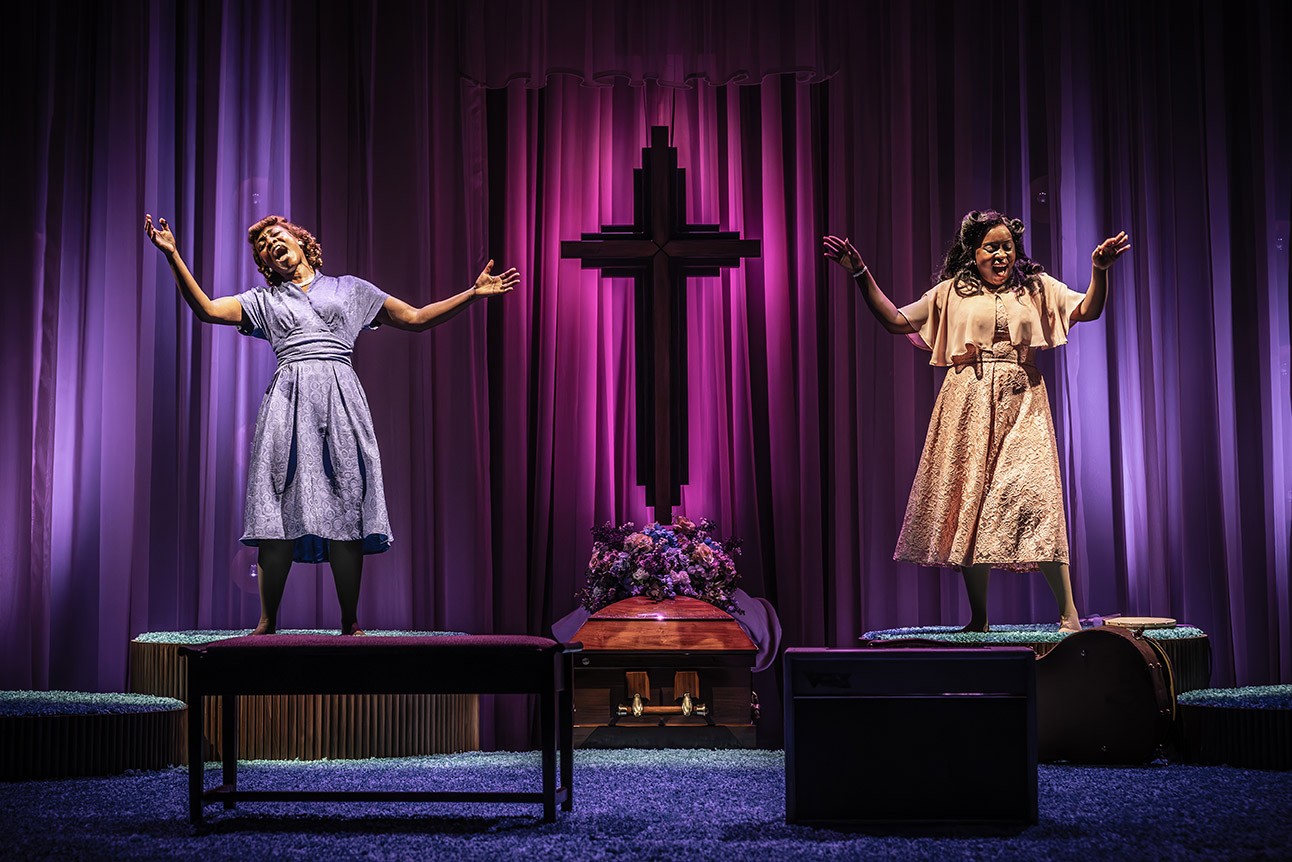 Beverley Knight and Ntombizodwa Ndlovu performing in Marie and Rosetta at Chichester Festival Theatre.